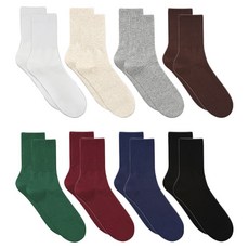 GGRN 男士標準高密度中筒襪8雙組