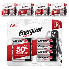 Energizer 勁量 Max AA 電池, 5個, 8入
