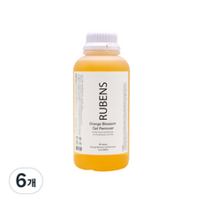 RUBENS 오렌지 블라썸 젤 네일 리무버, 1000ml, 6개