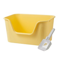 Dingdong Pet 寵物籃特大號貓砂盆, 1套, 黃色