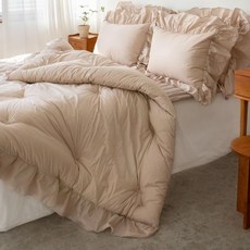 yesbedding 韓國製造 高密度 Supima 棉 100支 法式荷葉邊飯店寢具組