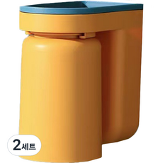 YB COMPANY 牙刷架 + 漱口杯組, 2套, 黃色