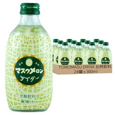 TOMOMASU DRINK 友桝飲料 哈密瓜風味蘇打 300ml, 24罐