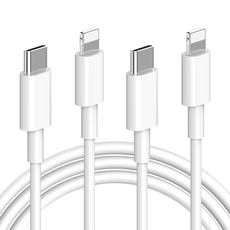 YOGER 優格 iPhone C to 8-pin 高速充電線, 2m, 2個, 白色