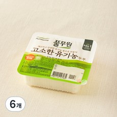 풀무원 고소한 유기농 두부 찌개용, 290g, 6개