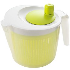 SHIMOMURA 下村 Fru-Veggie 廚房用品 日本製造全蔬菜瀝水器 16 x 16 x 22cm, 白色 + 綠色, 1個