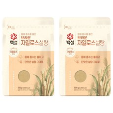 백설 브라운 자일로스 설탕, 500g, 2개
