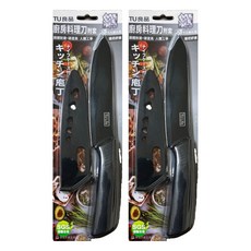 TU 良品 廚房料理刀附套, 黑色, 2支