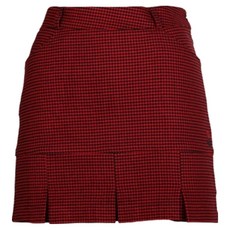 BMU 女款可愛格紋褶皺短褲裙 ASBU4036