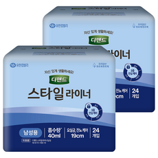 Depend 利清爽 Style 男性專用護墊, 2個, 24枚入