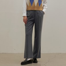 아틀리에나인 여성용 시그니처 윈터 턱 와이드 팬츠 PT-5464