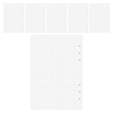 gyou Compound 6孔基本款方格補充內頁 A5 32p, 混色, 2套