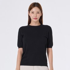 ELSSO 柔軟圓領短袖針織毛衣