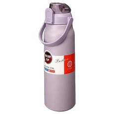 316不鏽鋼 大容量手提吸管保溫壺 夢幻紫, 1.8L, 1個
