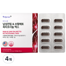 바디스콥 남성전립 쏘팔메토 옥타코사놀 맥스, 90정, 4개