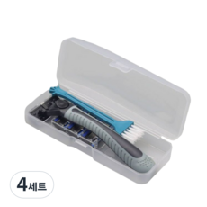 라젠다 여성용 면도기 날포함 블랙 + 청소솔 랜덤발송 세트, 4세트