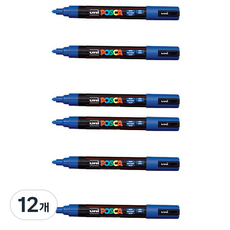 포스카 컬러마커 PC-5M BLUE, 12개, 1색