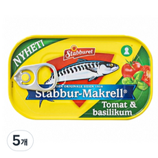 스타부르 토마토 바질 캔 고등어, 110g, 5개