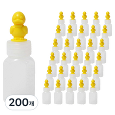 남양플라스틱 PE 노랑 오리 뚜껑 캐릭터 물약병 DUCK 20ml, 200개