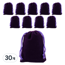 Donna&deco Brody 天鵝絨束口袋 XL, 深紫色, 30個