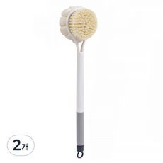 Allode 柔軟泡沫身體沐浴刷, 2個, TYPE02 灰色, 1入