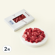 청담새벽집 한우 1++등급 (9) 국거리용 (냉장), 2개, 200g