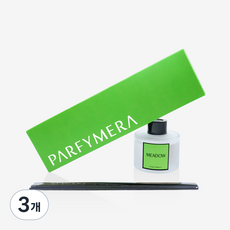 파피메라 매도우 디퓨저, 3개, 100ml, 만다린, 마린, 유칼립튜스, 시나몬