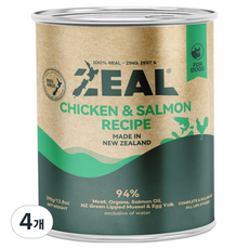 질 전연령 강아지 습식 주식캔, 390g, 4개, 닭+연어