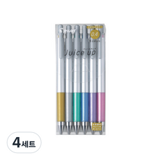 PILOT 百樂 Juice Up金屬墨水筆 0.4mm 6種組 LJP120S4-6CM, 金色, 銀色, 金屬綠, 金屬藍, 金屬紫,金屬粉, 4套