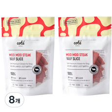 꼬뜨 강아지 무무 스테이크 슬라이스, 소고기, 100g, 8개