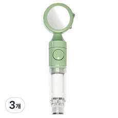 Young Star 樹的故事 Aqua Boom 旅行用迷你淨水蓮蓬頭 基本款, 3個, 綠色