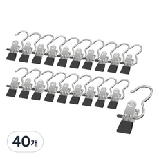 Back to Basics 防滑單夾衣架, 黑色, 40個