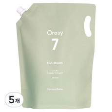 밤부베베 유아용 오롯이 세븐 프루티블라썸 세탁세제 리필형, 5개, 1L