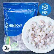 오션스글로벌 비비수산 흰다리 생새우살 2개입 (냉동), 400g(소, 51/70), 3봉