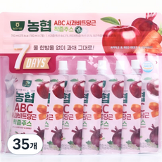 농협식품 ABC 사과 비트 당근 착즙주스, 100ml, 35개