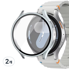IAMPANDA Galaxy Watch 螢幕保護硬殼全包覆保護殼, 銀色