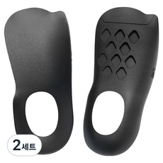 solve living 女性用足弓輔助姿勢鞋墊 左右黑色套組, 2套
