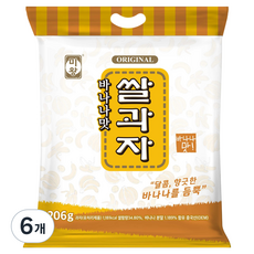 Miwang 香蕉口味米餅, 6袋, 206g