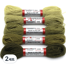 Joy十字繡Apple Tone羊毛紗 5種組, 2組, 241, 242, 243, 244, 245