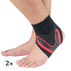 알럽핏 라이트 스포츠 발목 보호대 왼발 레드, 2개