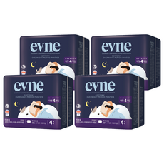 evne Cottony夜用褲型衛生棉, 4片, 4包, L(100號以上)