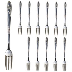 OSAMA 王樣 鳳凰小叉 12支, 高級不鏽鋼, Silver