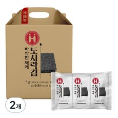 해농 바삭한 재래 도시락 김 세트, 120g, 2개