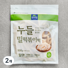 면사랑 누들 밀떡볶이떡, 500g, 2개