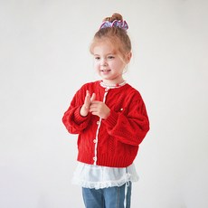 Mari&Mori 女童 Ruby麻花針織開襟衫