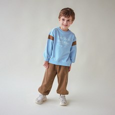 WALTONKIDS 男童撞色滾邊上下套裝