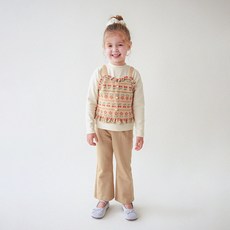 WALTONKIDS 女童花卉風馬甲兩件式套裝