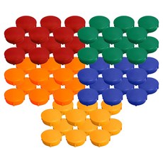 magpia 彩色圓形霧面磁鐵座 中, 60個, 混合顏色