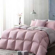 라셀렌 헝가리 90 진드기방지 컬러 구스다운 이불, 핑크
