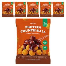 INTAKE 植物性高蛋白脆球 燒烤口味, 40g, 6包